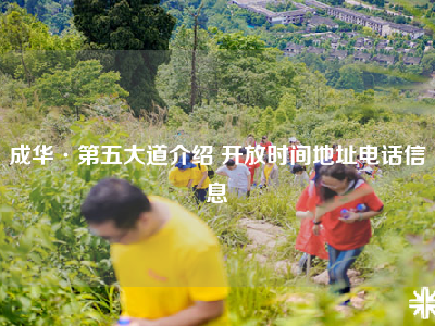 成华·第五大道介绍 开放时间地址电话信息