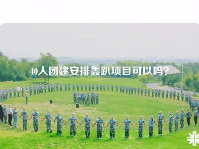 40人团建安排轰趴项目可以吗？