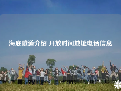 海底隧道介绍 开放时间地址电话信息