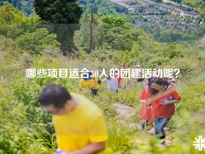 哪些项目适合30人的团建活动呢？