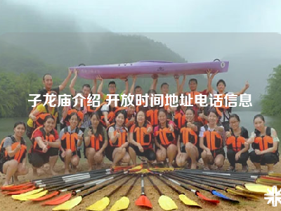子龙庙介绍 开放时间地址电话信息