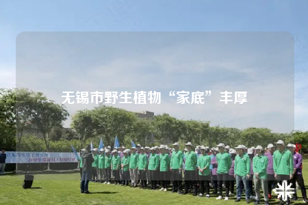 无锡市野生植物“家底”丰厚