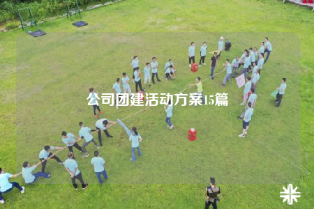 公司团建活动方案15篇