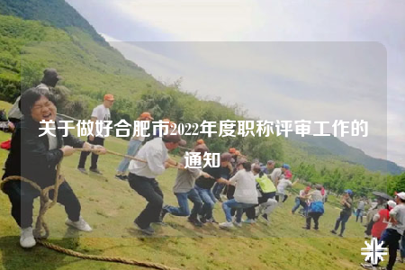 关于做好合肥市2022年度职称评审工作的通知