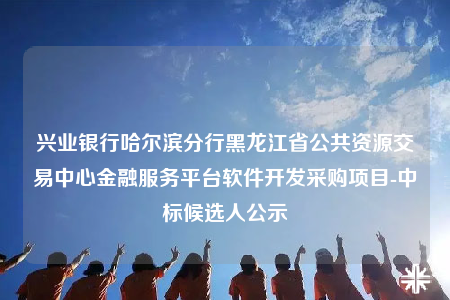 兴业银行哈尔滨分行黑龙江省公共资源交易中心金融服务平台软件开发采购项目-中标候选人公示
