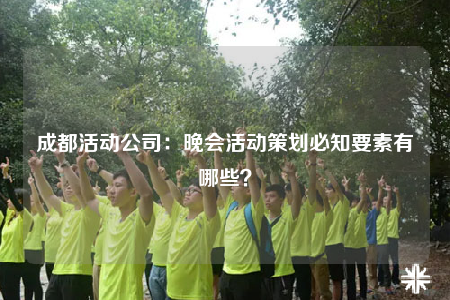 成都活动公司：晚会活动策划必知要素有哪些？