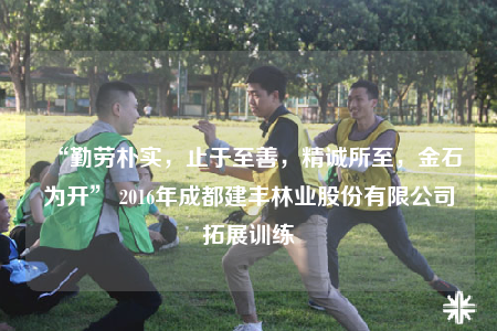 “勤劳朴实，止于至善，精诚所至，金石为开” 2016年成都建丰林业股份有限公司拓展训练