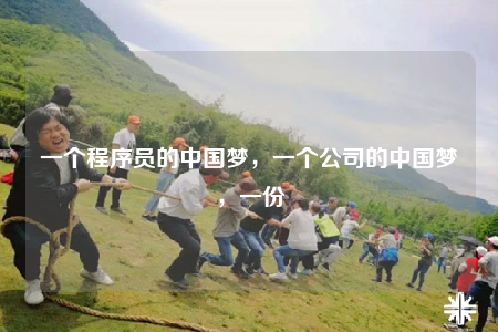 一个程序员的中国梦，一个公司的中国梦，一份