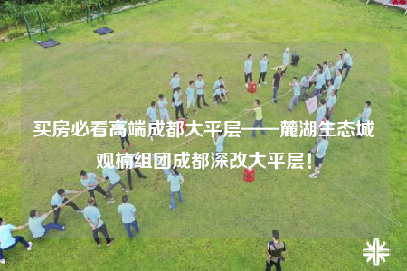 买房必看高端成都大平层——麓湖生态城观楠组团成都深改大平层！