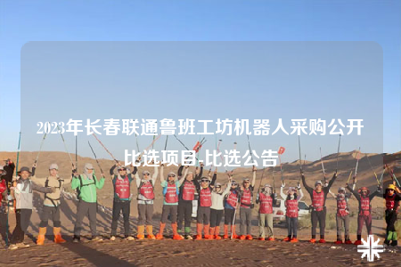 2023年长春联通鲁班工坊机器人采购公开比选项目-比选公告